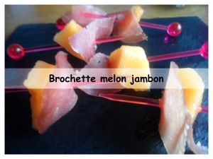 brochette melon jambon présentation