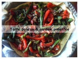 tarte poivron & sardine pimentée présentation