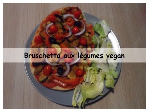 brushetta aux légumes vegan