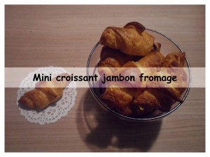 mini croissant jambon fromage